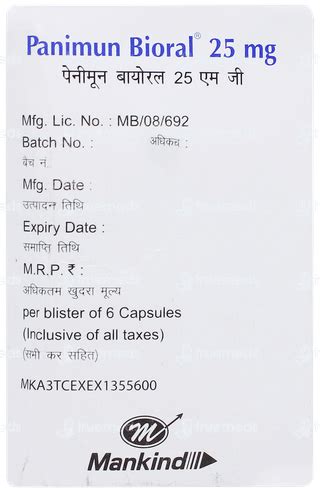 Panimun Bioral 25 MG | Order Panimun Bioral 25 MG Capsule Online at ...