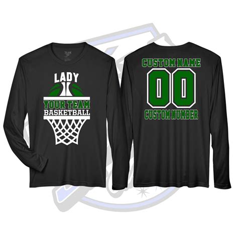 Custom Basketball Performance Long Sleeve Shirt Personalized Basketball ...