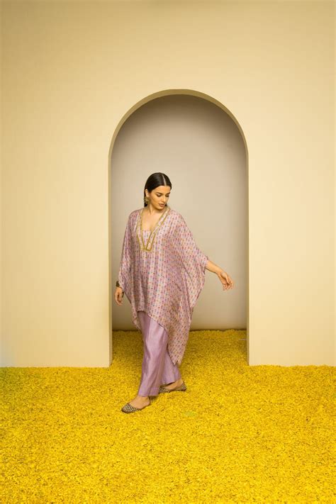 Lilac Kaftan Kurta set