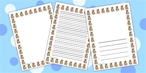 Puppy Writing Paper | Page Borders & Writing Resources