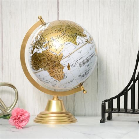 RIZIK STORE™ Educational World Globe with Heavy Metal ARC and Base/Home ...