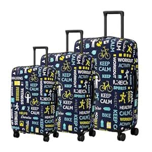 AMPEREUS® Trolley Bag Cover Set of 3 – Small, Medium & Large Polyester ...
