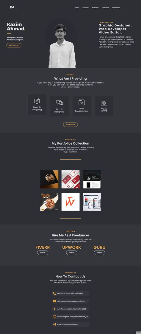 Personal Portfolio Website - UI/UX Design | Personal portfolio website ...