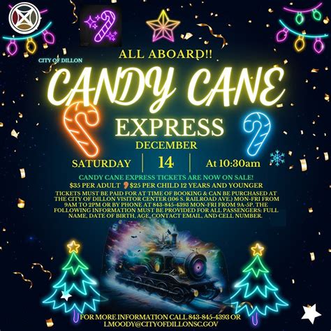 City of Dillon Candy Cane Express - Reservations are Now Closed, 106 S ...