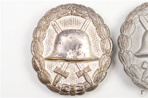 ratisbon's | 2 x WWI Wound Badge in Silver - DRGM | DISCOVER GENUINE ...