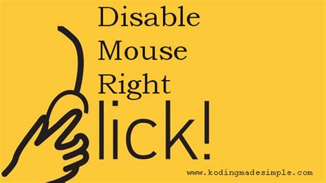 Image result for Disable Mouse Right Button