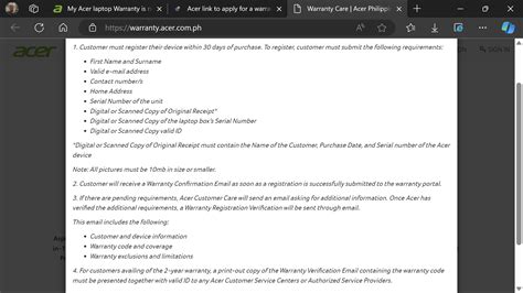 My Acer laptop Warranty is not validated as on date. — Acer Community