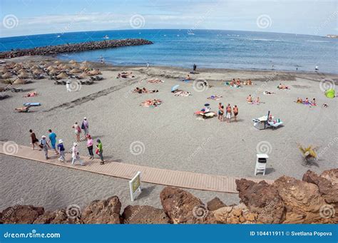 People are Sunning on the Beach Against the Background of the Atlantic ...