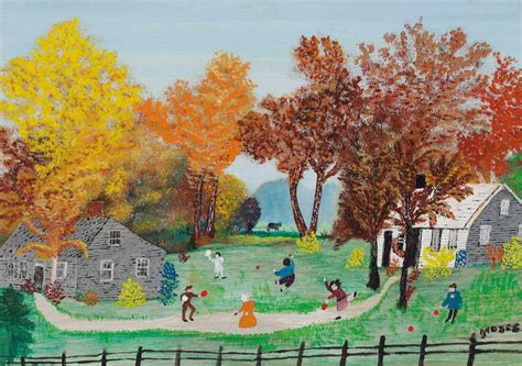 Ill Catch - Grandma Moses (Anna Mary Robertson) - Folk Art Painting ...