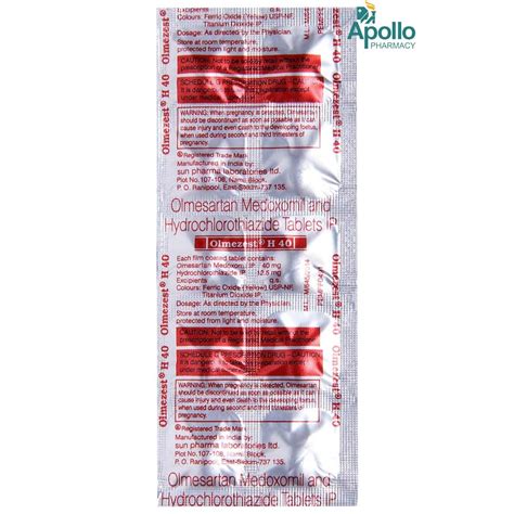 Olmezest H 40 Tablet 10's Price, Uses, Side Effects, Composition ...