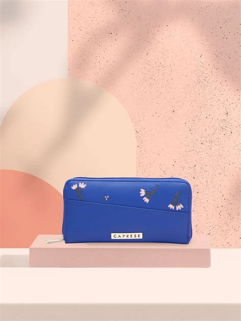 Buy Caprese Adah Wallet Large Blue @ Rs.649 | Caprese Bags