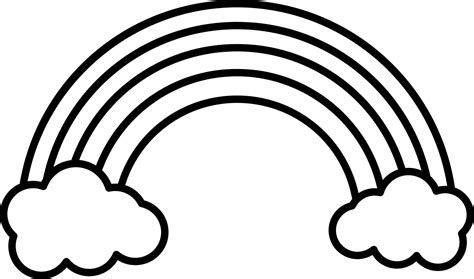 Download Rainbow Clouds Outline Icon Vector