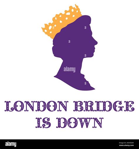 London Bridge collapsed. Queen Elizabeth II died 1926 - 2022 tragic event Stock Vector Image ...