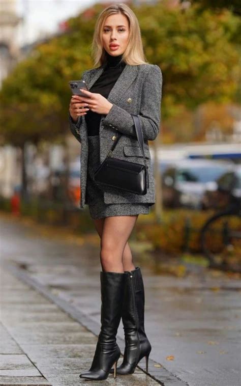 Pin by Nick Pancakes on Knee highs | Skirts with boots, Celebrity boots ...