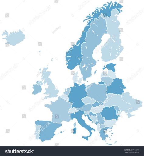 Europe Map Vector 的图像结果