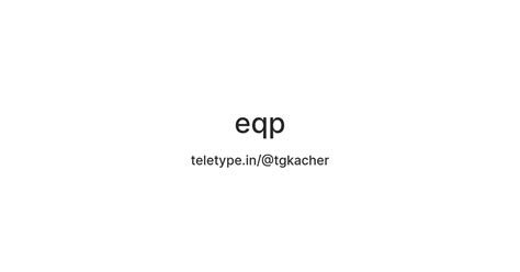 eqp — Teletype