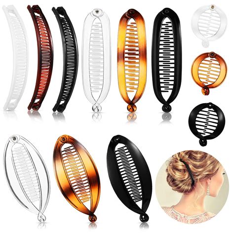 Amazon.com : 12 Pieces Banana Hair Clips Classic Clincher Combs Large ...