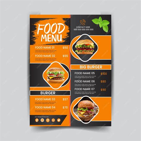 Restaurant food menu design | Premium Vector