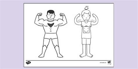 Strong People Colouring Page - Colouring Activity - Twinkl
