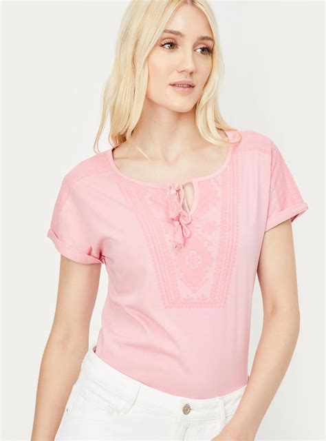 Buy Women Printed Tie-Up Neck Top Online at just Rs. 399.0 ...