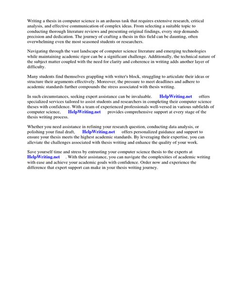 Image result for Computer Science Masters Thesis