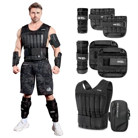 BeatBoost Weighted Vest for Men Women 22lb | 44lb Adjustable Weighted ...