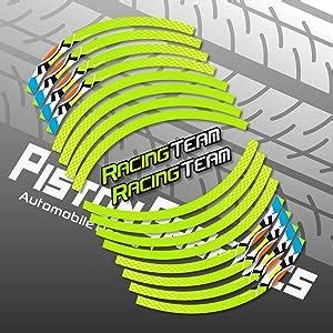Piston Graphics Rim Stickers Kit for Motorcycles Neon Style Bike Rim ...