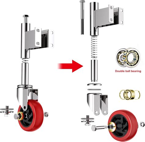 YIERSAN Homhoo Spring Loaded Gate Castors 4” Heavy Duty India | Ubuy