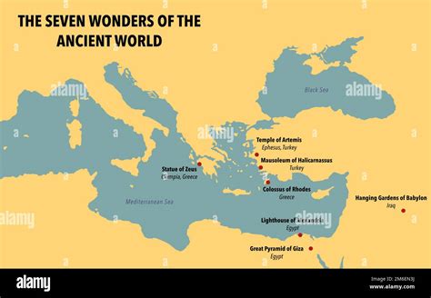 Old 7 Wonders of the World Map 的图像结果