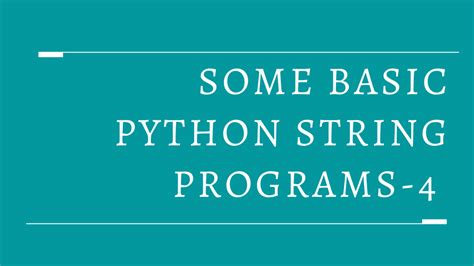 Image result for Python Basic String Programs