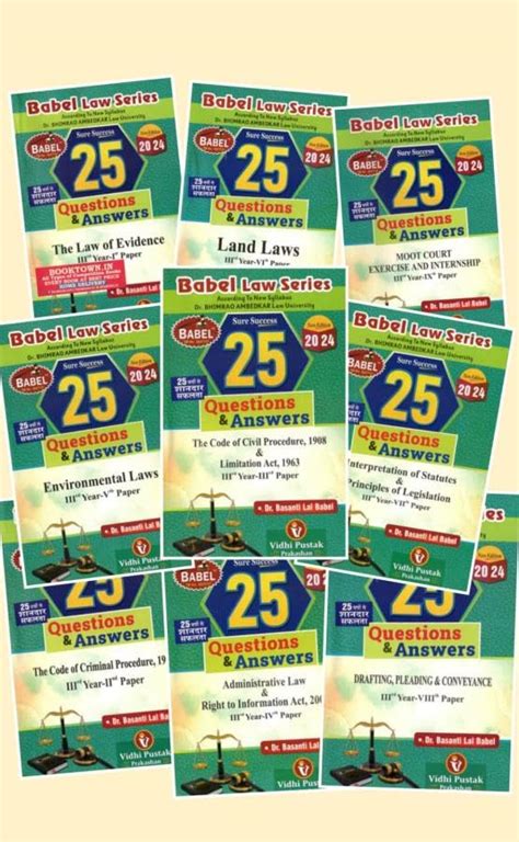 Buy Babel LLB First Year Set of (English Medium) 10 Books By Dr ...