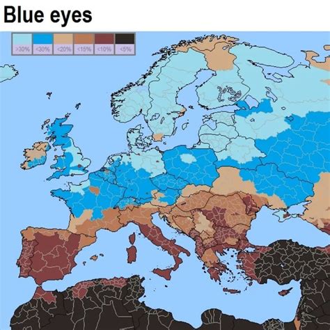 Image result for Eye Color Map Europe