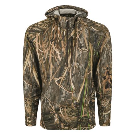 Drake Waterfowl Men's Breathelite Quarter-Zip Camo Hoodie - 727673 ...