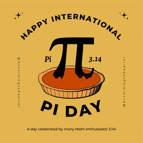 Happy International Pi Day Poster with Pie Image