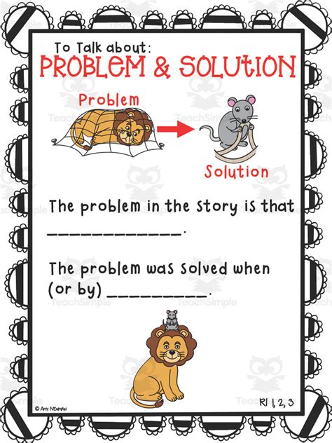 Problem and Solution Anchor Chart by Teach Simple