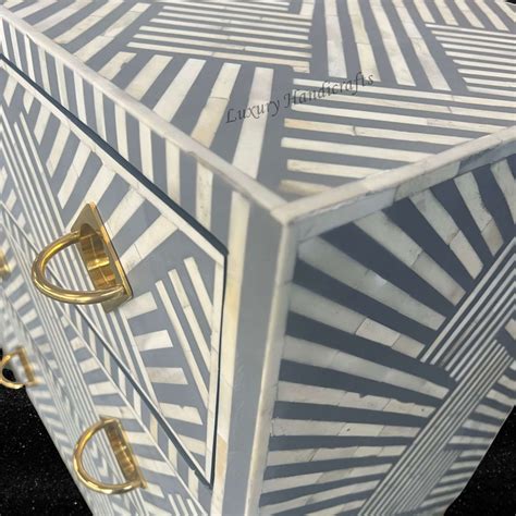 Grey Bone Inlay Optical 9 Drawer Chest – Luxury Handicrafts