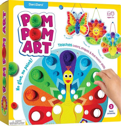 Pom Pom Arts & Crafts Kit for Toddlers - Easy Toddler Art Activity ...