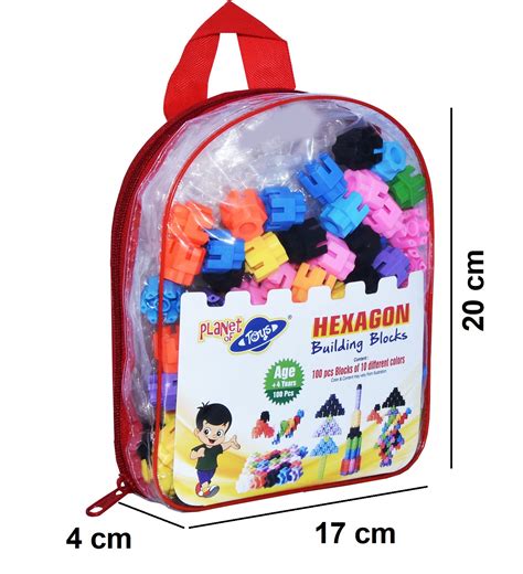 Planet of Toys Hexagon Building Blocks for Kids | Fun Educational ...