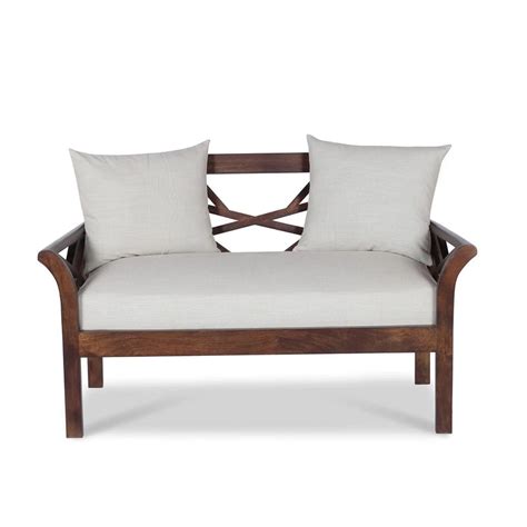 Alice Solid Wood Three Seater Sofa - Solid Wood Sofa Set - Fabuliv