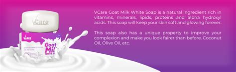 Buy VCare Goat Milk White Soap, 125 gm, (Pack of 4), Enriched with ...