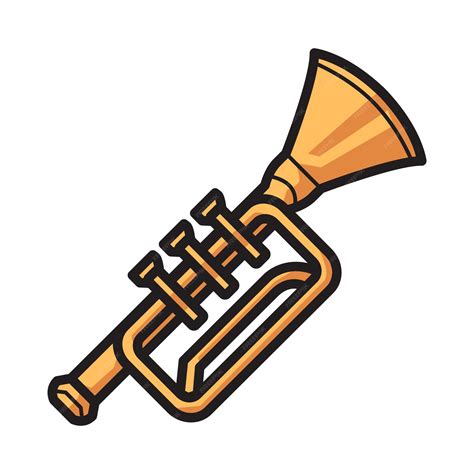 Premium Vector | Classic trumpet music instrument clipart