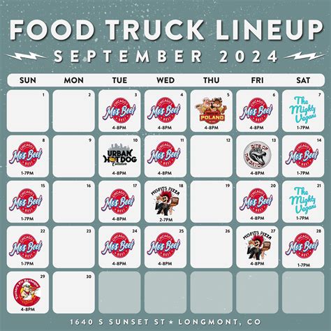 September 2024 Longmont Food Truck Schedule | Oskar Blues Brewery