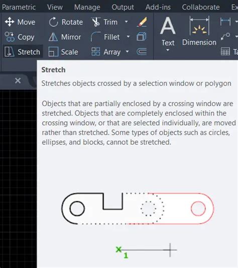 Stretch Long Control AutoCAD 的图像结果