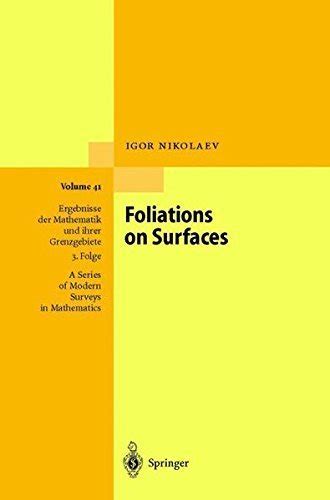 Foliations on Surfaces (Ergebnisse der Mathematik und ihrer ...