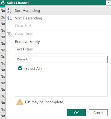 Image result for Filter Button in Power Query Editor