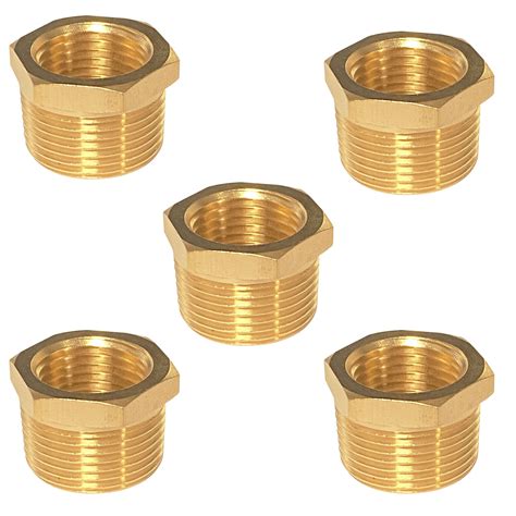 Amazon.com: YOUHO 3/4 to 3/8 reducer Brass Threaded Pipe Fitting 3/4 ...