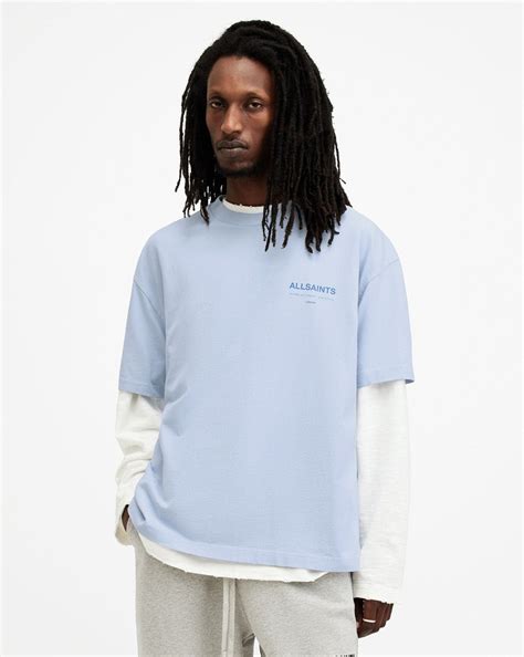 All Saints Acess Ss Crew Bethel Blue Tshirt Price in India | Culture Circle