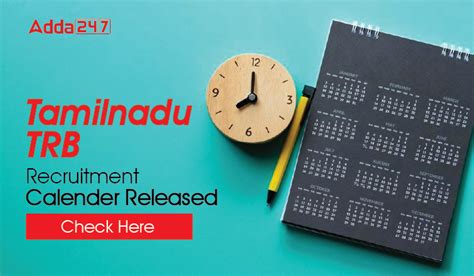 Tamilnadu TRB Recruitment Calendar Released : Check Here