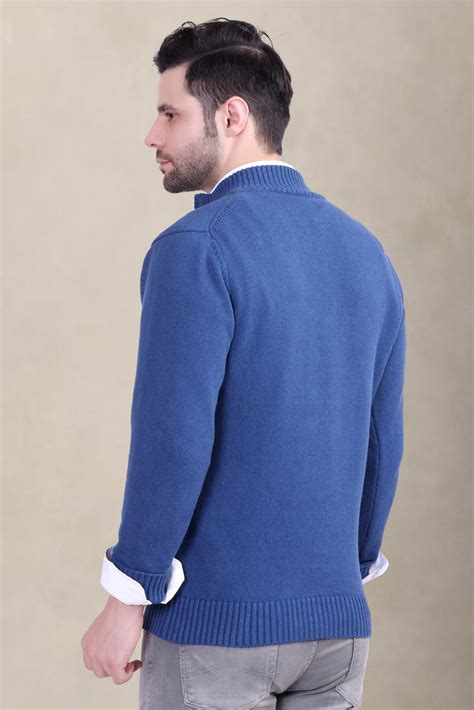 Men’s High Neck Half Zip Knitted Sweater – DZANT