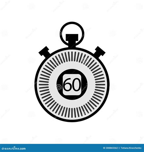 Stopwatch Icon. Sixty Seconds Timer. Vector Illustration. EPS 10 Stock ...